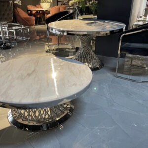Eettafel Spin - Wit Marmer