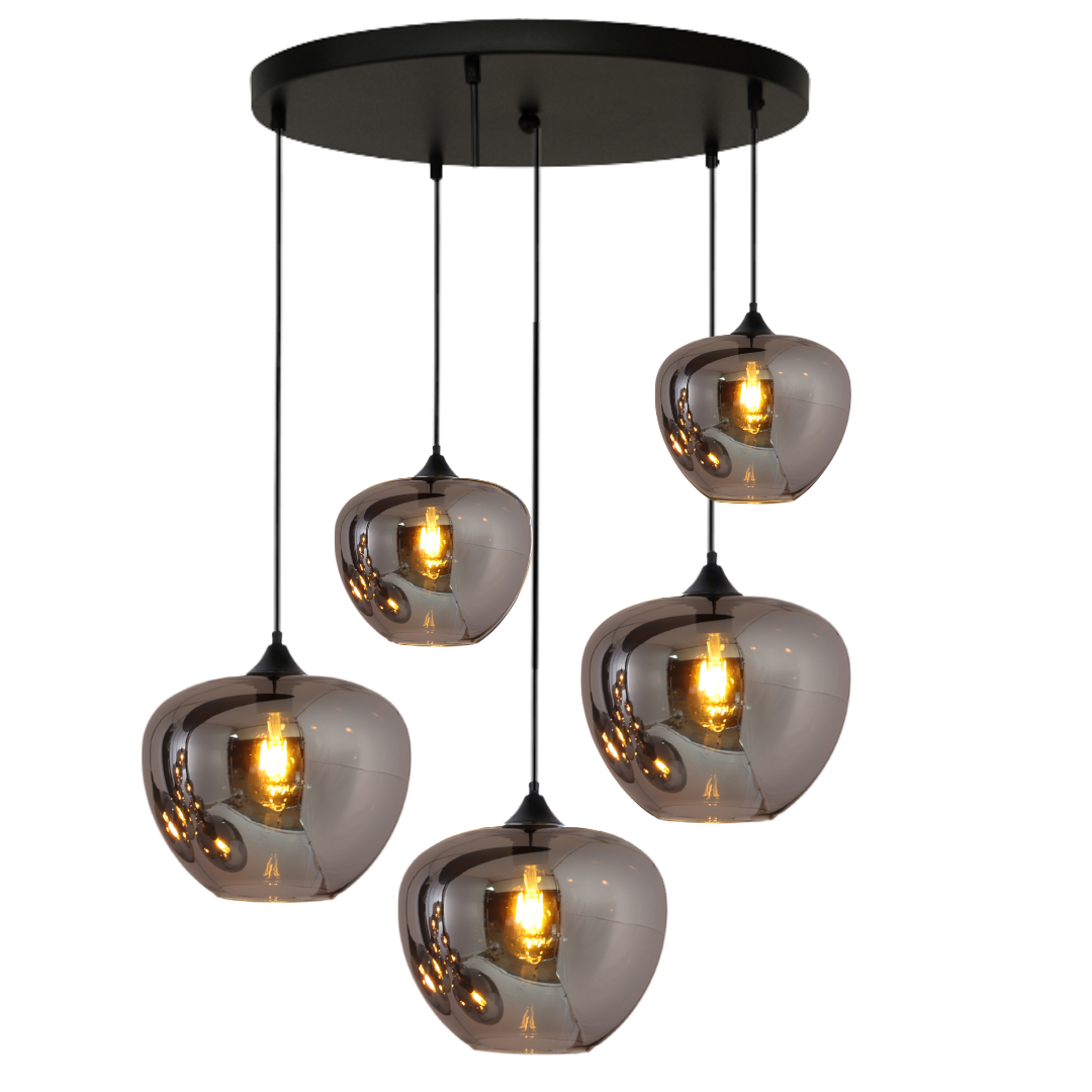 Hanglamp Apples Smoke Glas 5 Lichts