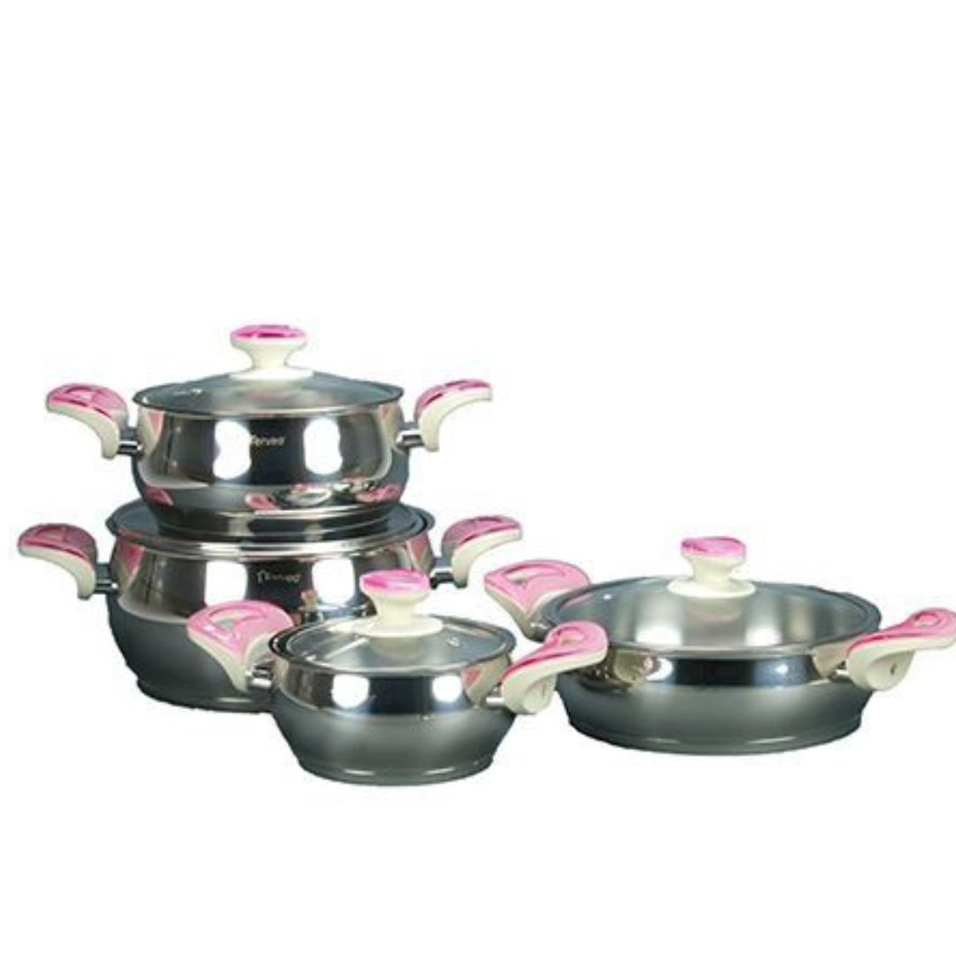 Pannenset Is 8 Delig Rose Sedef