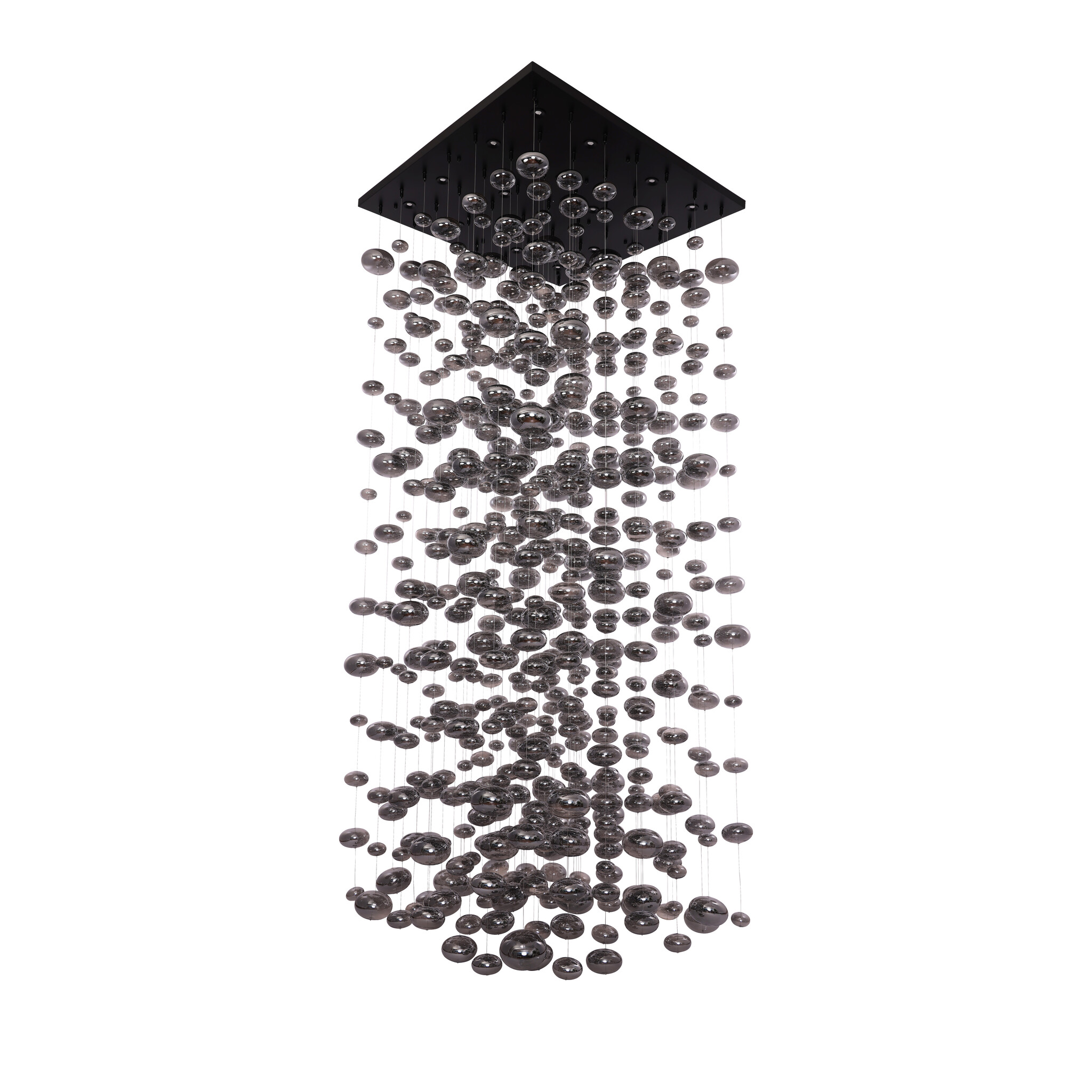 Hanglamp Bubbles Smoke Glas Vierkant