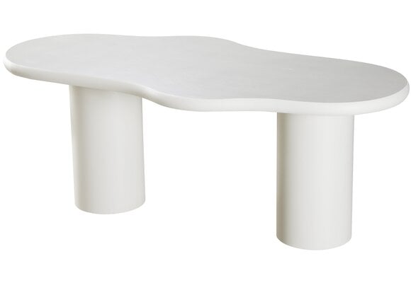 Eettafel Bloomstone 200 cm Organisch Japandi | 2 Ronde Poten