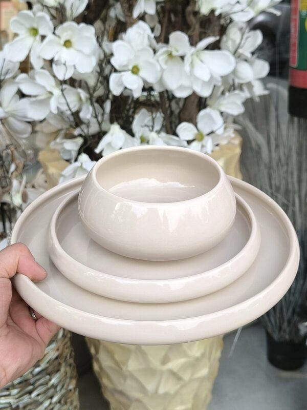 Collezione Chubbière Beige Serviesset 24 delig | Luxe Keramiek | 6 Persoons