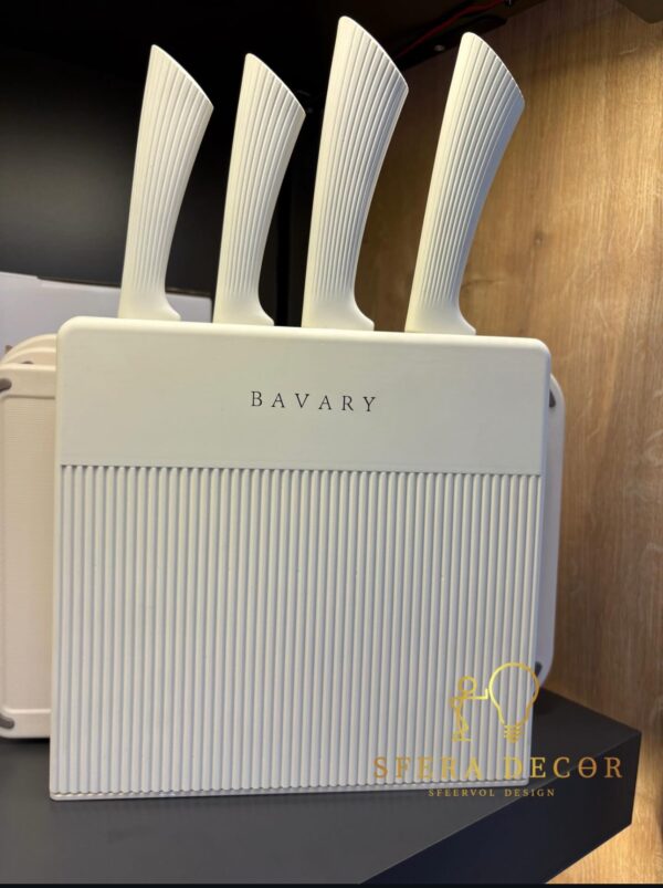 Bavary Messenset met 4 Messen en 3 Snijplanken – Japandi Design – SferaDecor
