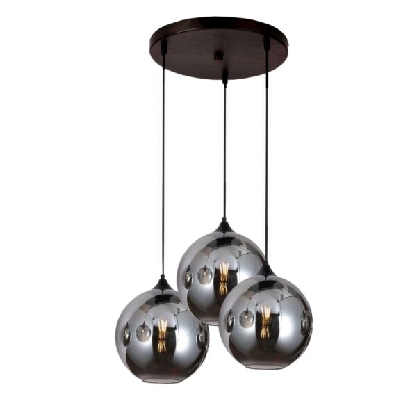 Eclypse 3 Bollen smoke Hanglamp