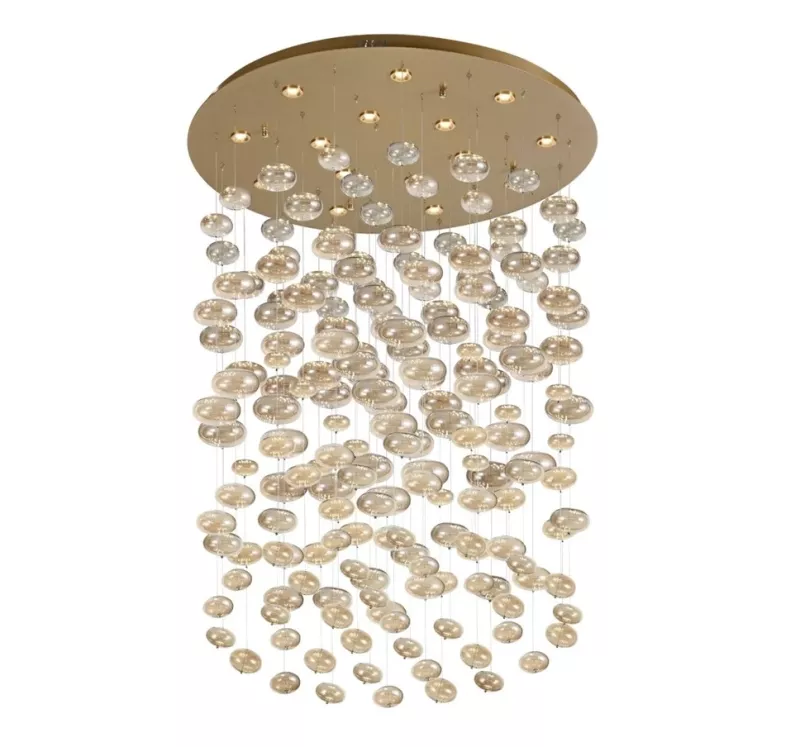 Hanglamp Rainy Bulbs Zilver Ø60 cm