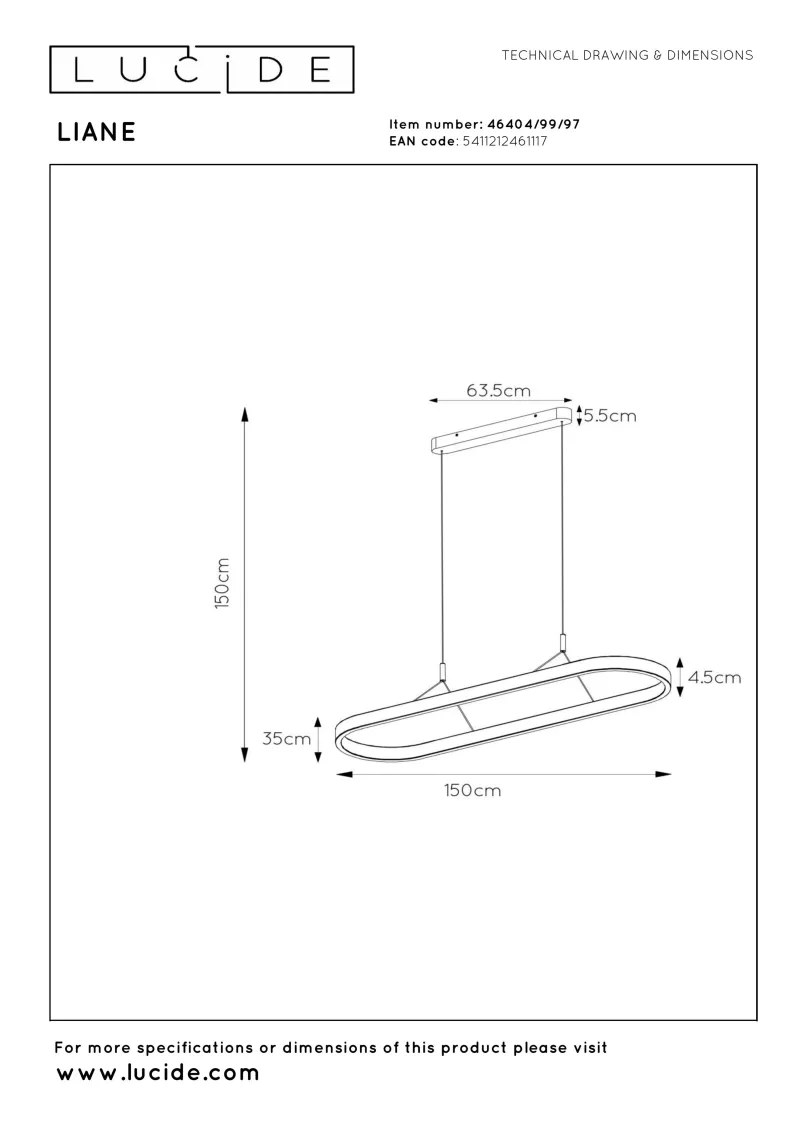 Hanglamp Rivière Zilver Ovaal