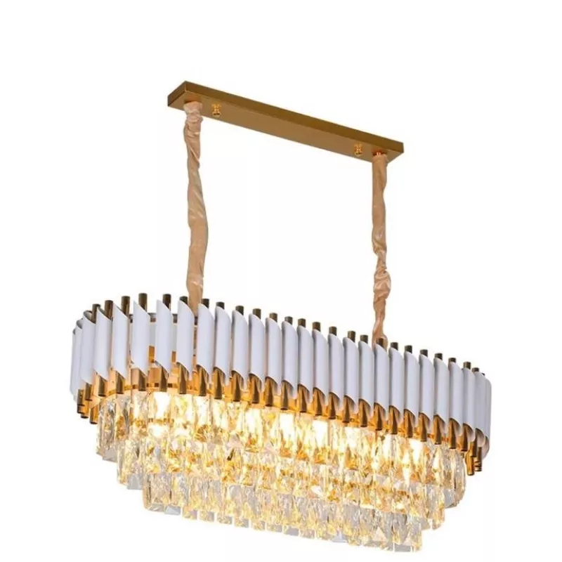 Hanglamp Versailles Wit/Goud Ovaal