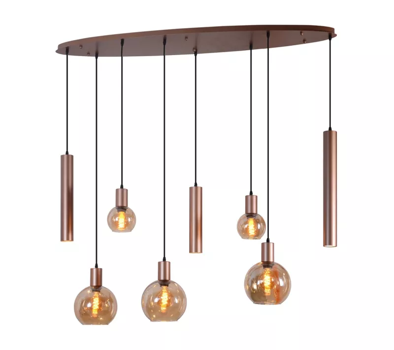 Hanglamp Isabel Bruin 8 Lichts