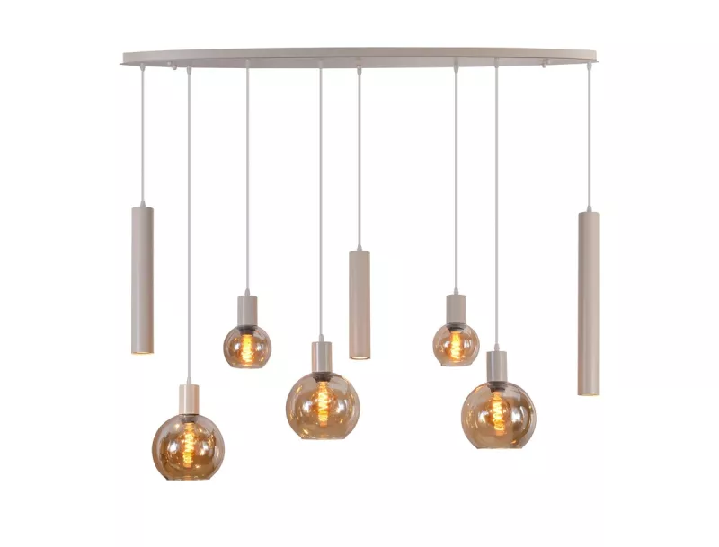 Hanglamp Isabel Beige 8 Lichts