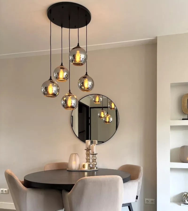 Hanglamp Eclypse Smoke 5 Lichts Rond