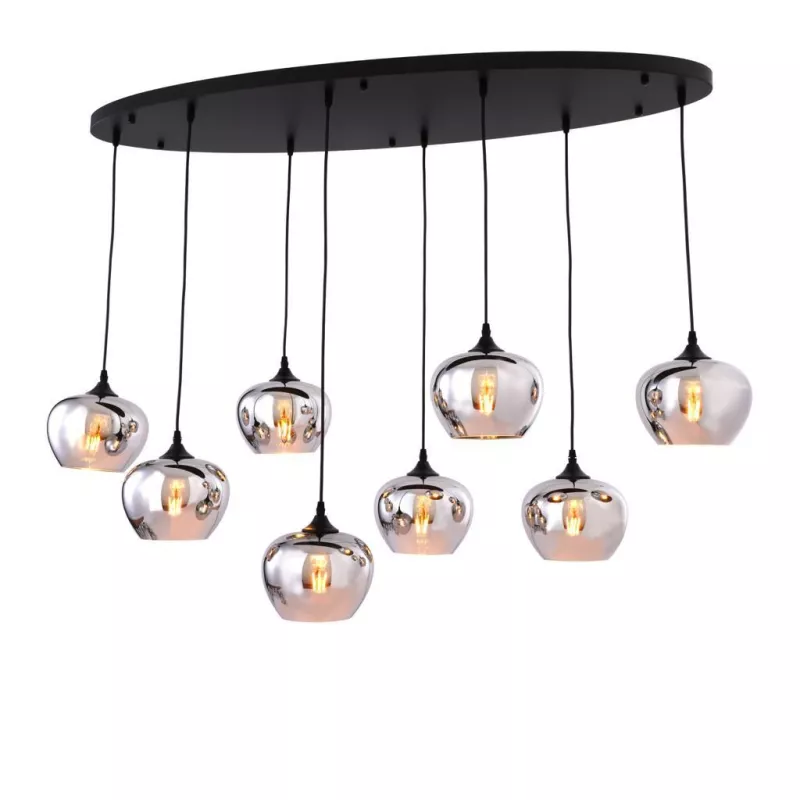 Hanglamp Pommeau Smoke Ovaal 8 Lichts