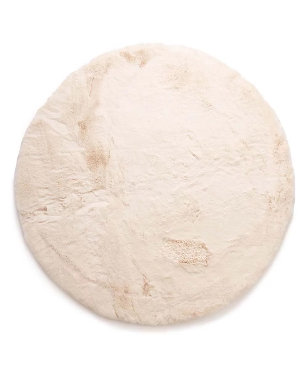 Fluffy Vloerkleed Rond Ø160 cm Deluxe Zand