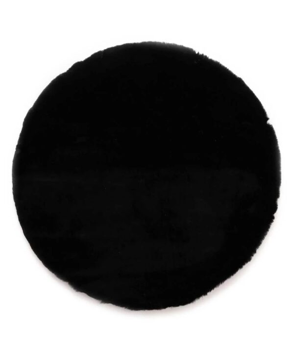 Fluffy Vloerkleed Rond Ø160 cm Deluxe Zwart