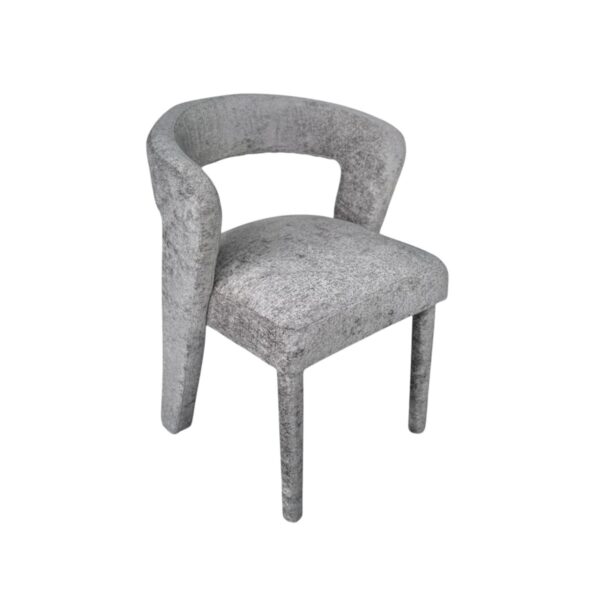 London Eetkamerstoel Woven Velvet | Elegant Comfort Design – Antraciet