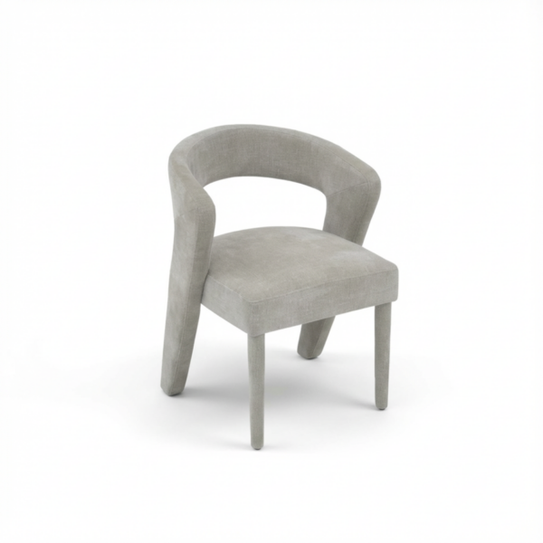 London Eetkamerstoel Woven Velvet | Elegant Comfort Design – Grijs