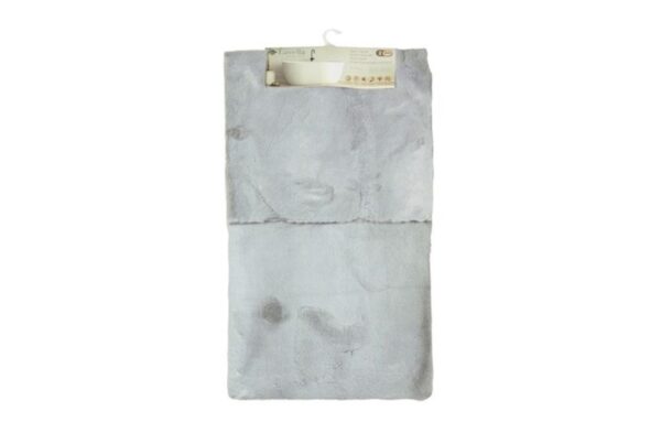 Fluffy - Zacht - Badmat Set - Lichtgrijs - 2-Delig