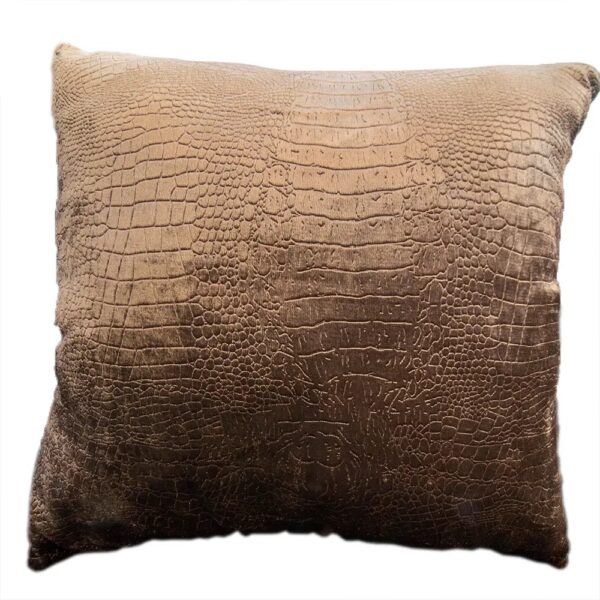 Luxe Croco Woonkussen | Bruin | Eric Kuster Style | Sierkussen 40x40 cm